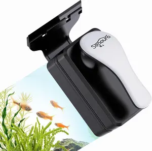 Seaoura Magnetic Aquarium Glass Cleaner Algae Scraper Dual-Sided Floating Brush with Strong Magnetism for Easy Algae Removal and Secure Use Cleaning Remover fish tank cleaner
