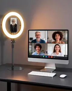 Magnetic Ring Light with Stand for iPhone Mag Safe, 5000mAh Rechargeable Ring Light with Stand, 3000k-6500K Phone Tripod with Light for Video, Photography, Live Stream, TikTok, YouTube