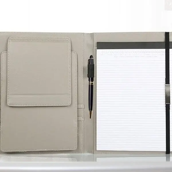 9.7" Case Cover Padfolio Black Notepad Holder And Pockets For 9.7" Inch Ipad