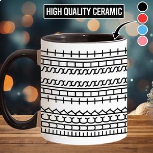 Novelty Print Coffee Mug with Hidden Funny Cuss Message, Stylish Modern Kitchenware Drinkware, Beverage Rack-Compatible Unique Gift for Work Bestie, Halloween-Christmas Holiday Ceramic Mug - scs11634