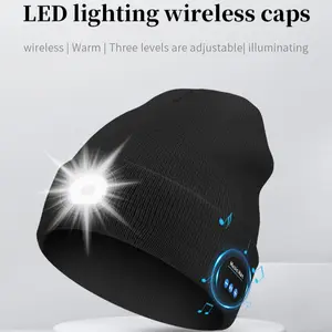 Bluetooth music sports hat with three types of light sources, supports night running, rechargeable with SOS flashing light,Christmas gift,holiday gift