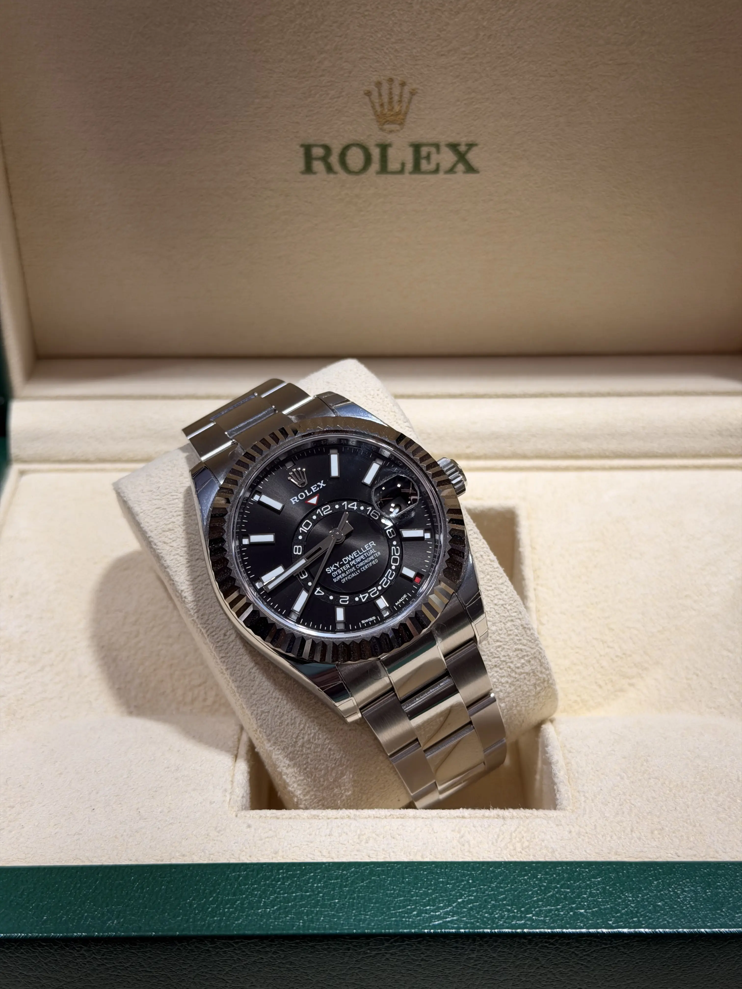 Rolex Sky-Dweller 42 mm Black Dial Oyster Bracelet Stainless Steel Watch