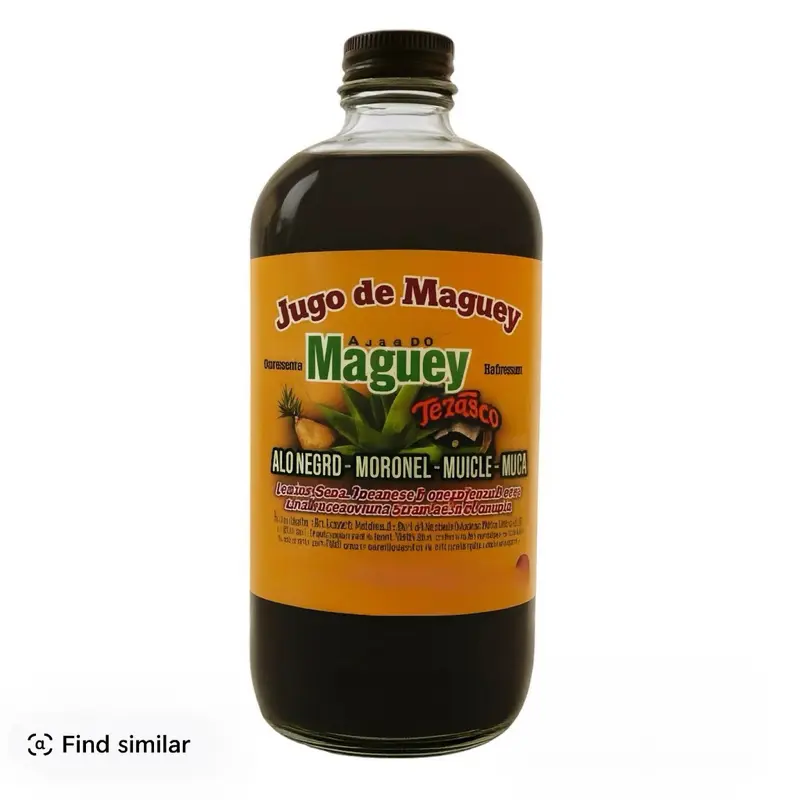 1000ML Maguey Extract Tarasco Beverage - Black Garlic, Moronel Blend, Muicle, Maca Reinforced Black Maca Antioxidants Nutritional Supplement with Antioxidant Boost & Vitamins