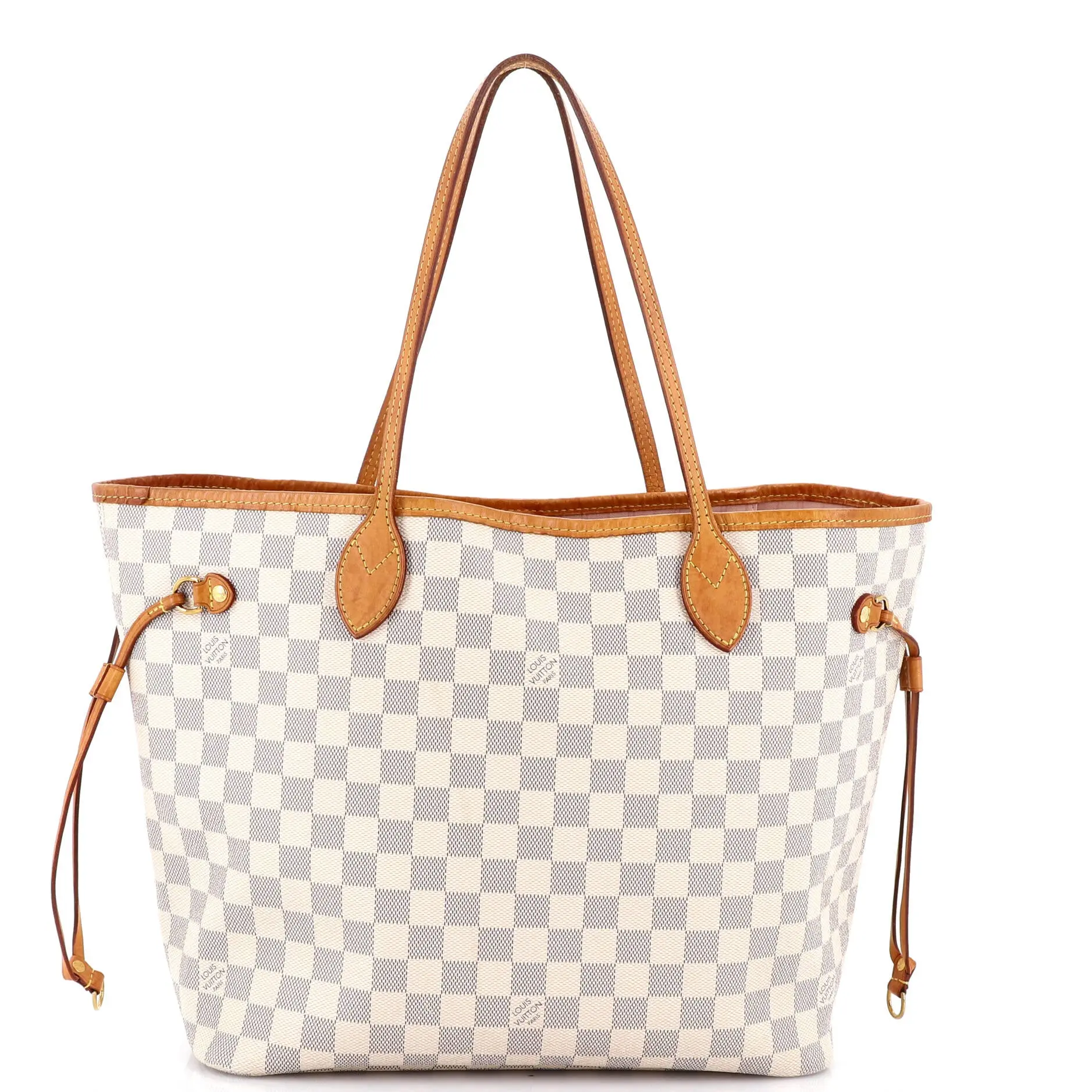 Pre-owned Louis Vuitton Canvas Coated Tote Bags REBAG Neverfull NM Tote Damier MM by Rebag