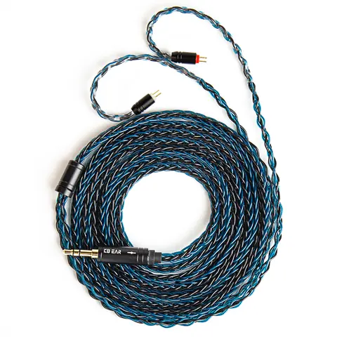 KBEAR ST12 Plus Upgraded 112-Core Silver-Plated 22AWG 4N OFC Wired Audio Cable, 2M Black-QDC 3.5mm Plug, MMCX/2Pin/QDC Aluminium Connectors, Bend-Proof Durability, Sparkling Highs, 20kHz, for Detachable In-Ear Headphones (EDX, ZS10)