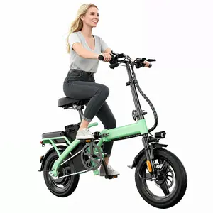 AOEEI Folding Ebike for Adults - 48V 400W 10Ah Motor, 14-Inch Lightweight Urban Commuter, 22MPH High Speed, UL2849 Certified, 3 Riding Modes, Energy-Saving Bike with Ebike Charger