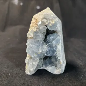 Blue Calcite Geode Cluster Tower  1.29lbs