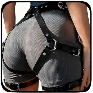 Women's garter belt Leather Thigh harness Punk Leg Belts lingerie Bar Carnival Party Cosplay outfits Accessories(Sheet)