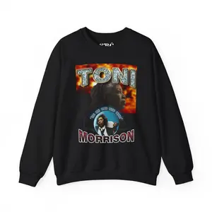 Toni Morrison, Literary Giant Crewneck Sweatshirt book lover black sweatshirt