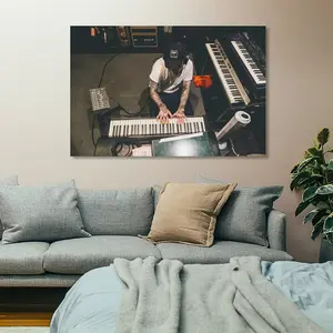 Vintage Mac Miller Piano Poster, Tribute Mac Miller Poster, Music Lovers Poster