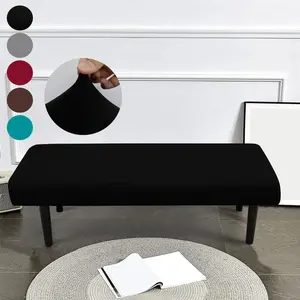 Multi-Color Elastic Bench Cover Set for Restaurant and Office, Easy to Remove and Washable, Decorative Protector for Guest Rooms and Kitchen, Removable Washable Slipcovers