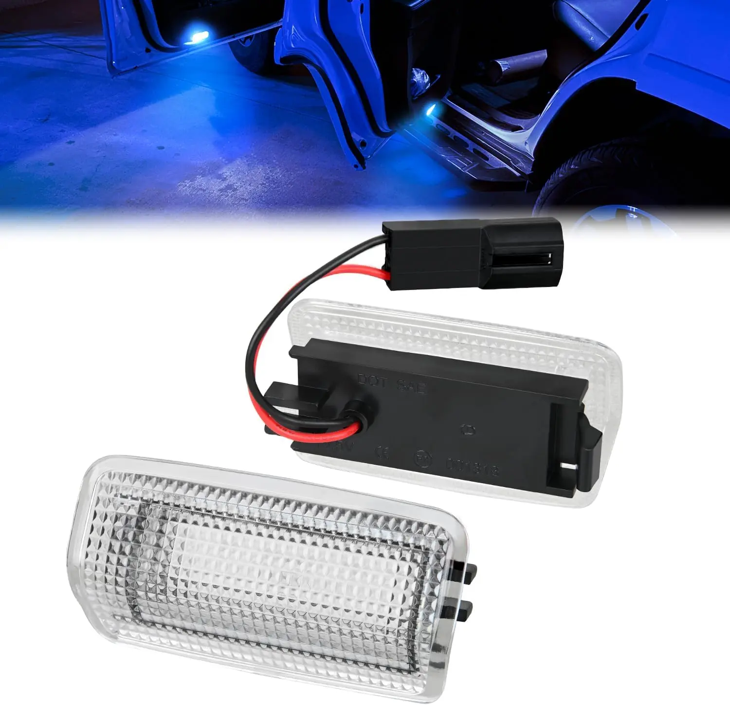 Nilight 2PCS Auto Accessories Interior LED Door Panel Courtesy Lights - Blue Beam, Plug-and-Play, Vehicle-Specific Fit for Toyota Avalon Sienna (2011-2022 Limited) Venza Camry Prius 4Runner, Lexus IS ES GS LS RX GX LX, Subaru BRZ, Cars, Puddle Light Aid,