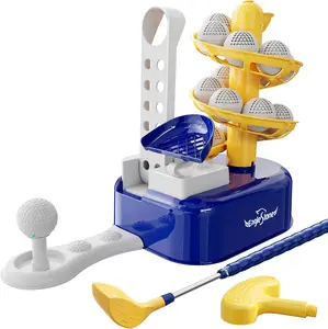 EagleStone Toddler Golf Set with Foot Pedal Launcher, Includes Adjustable Golf Club, 15 Balls & Golf Cart, Indoor&Outdoor Sports Gift