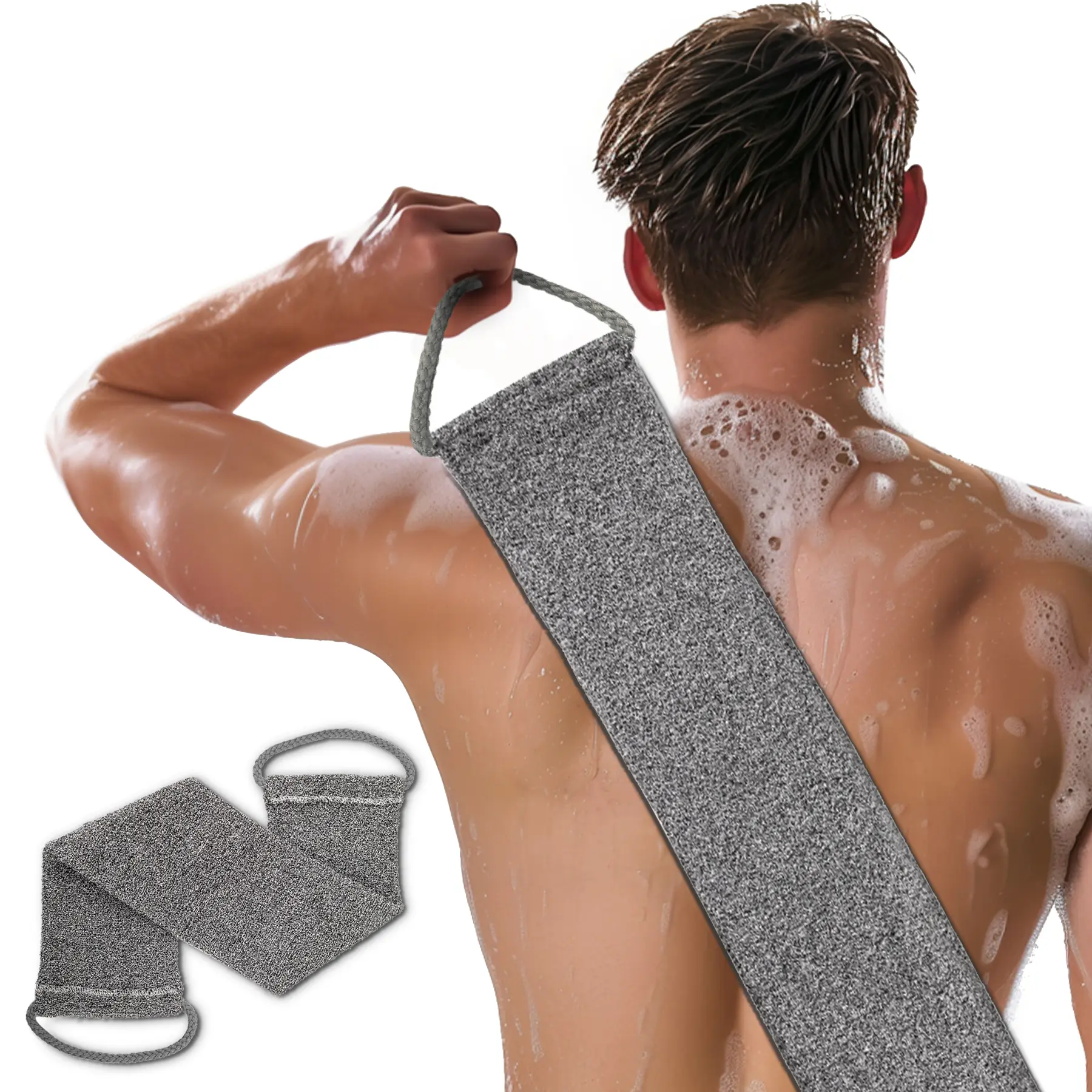 Exfoliating Body Scrubber for Men Women,Premium Bamboo Fiber Body Scrub Towel – Soft, Exfoliating, Gentle Bath Towel for Smooth Skin, Back Scrubber , Deep Clean , Body Exfoliator , Dead Skin Remover , Deep Exfoliation ,	Perfect Gift
