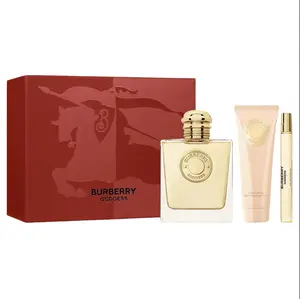 Burberry Goddess 3 Pcs Set ( 3.3oz EDP Spray +2.5oz B/L + .33oz EDP Spray ) for WOMEN