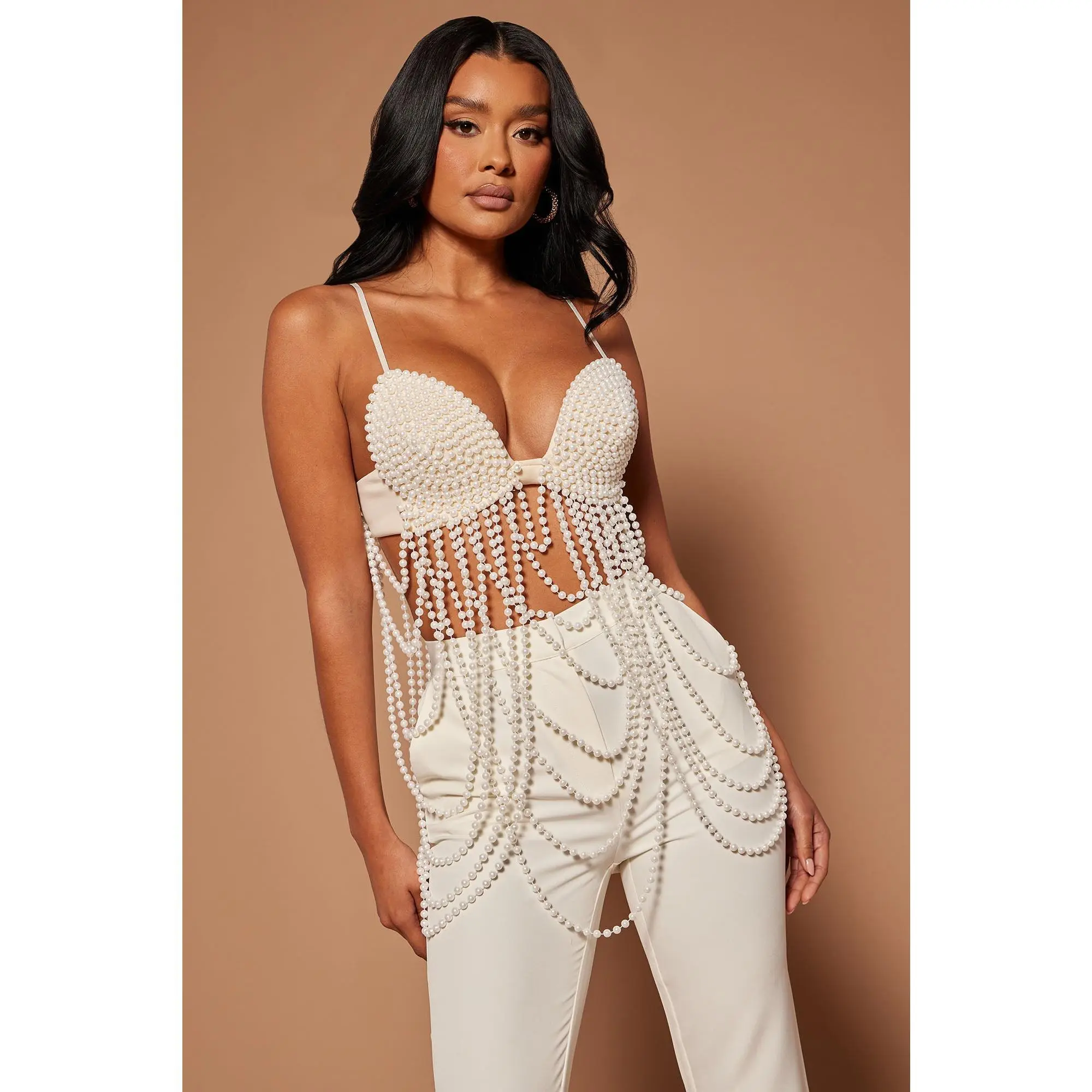 Pearls On Pearls Bralette - Ivory