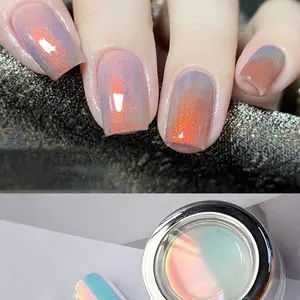 Aurora Color Changing Nail Powder, Neon DIY Nail Art Decor, Optical Illusion Nail Powder, 0.3g Piece, Manicure Supplies