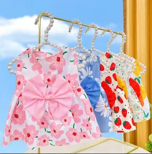 PET DRESS PINK OR RED WITH A NICE BOW