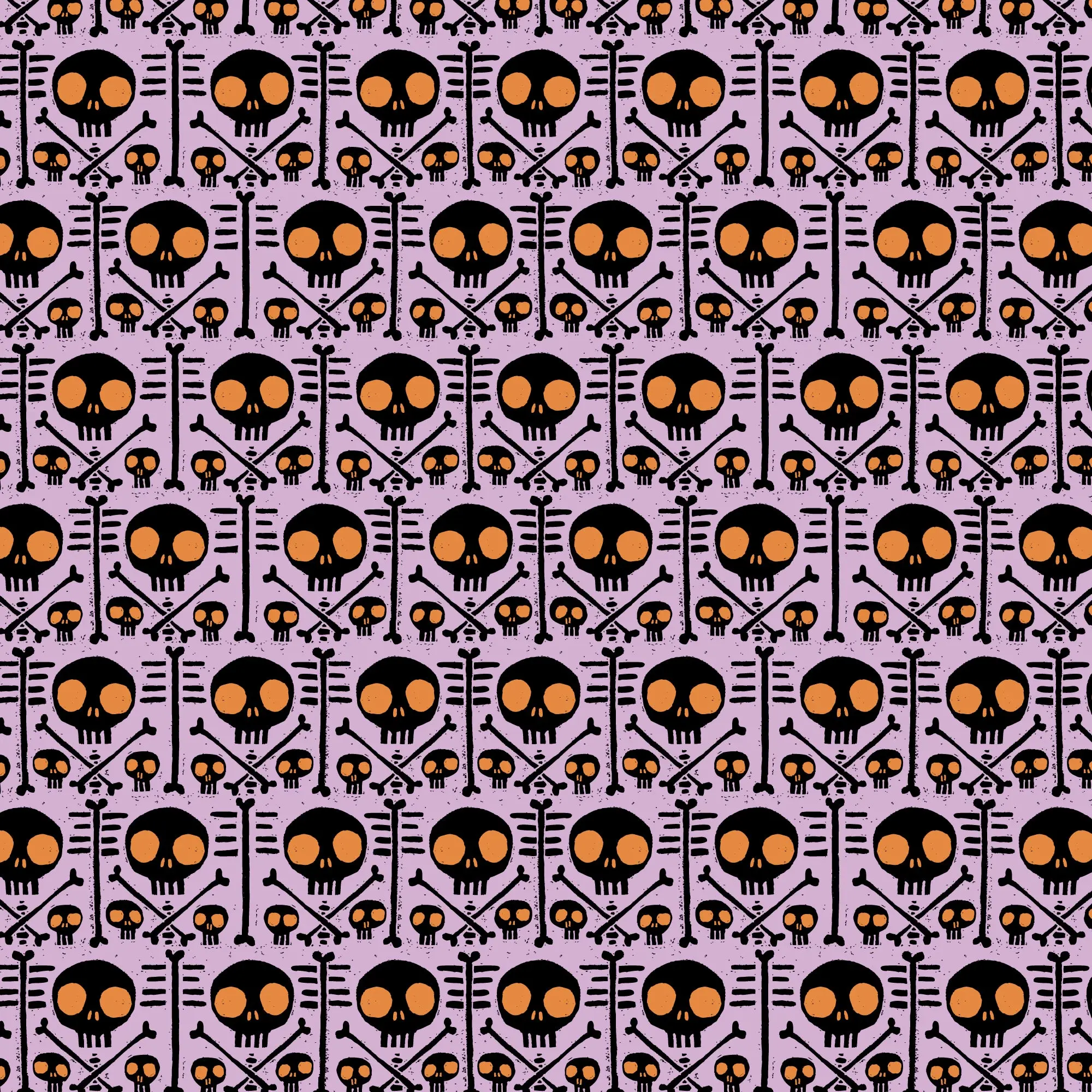 Fabric Cloud9 Light Purple X-Ray Dem Bones by the Quarter Yard 229182