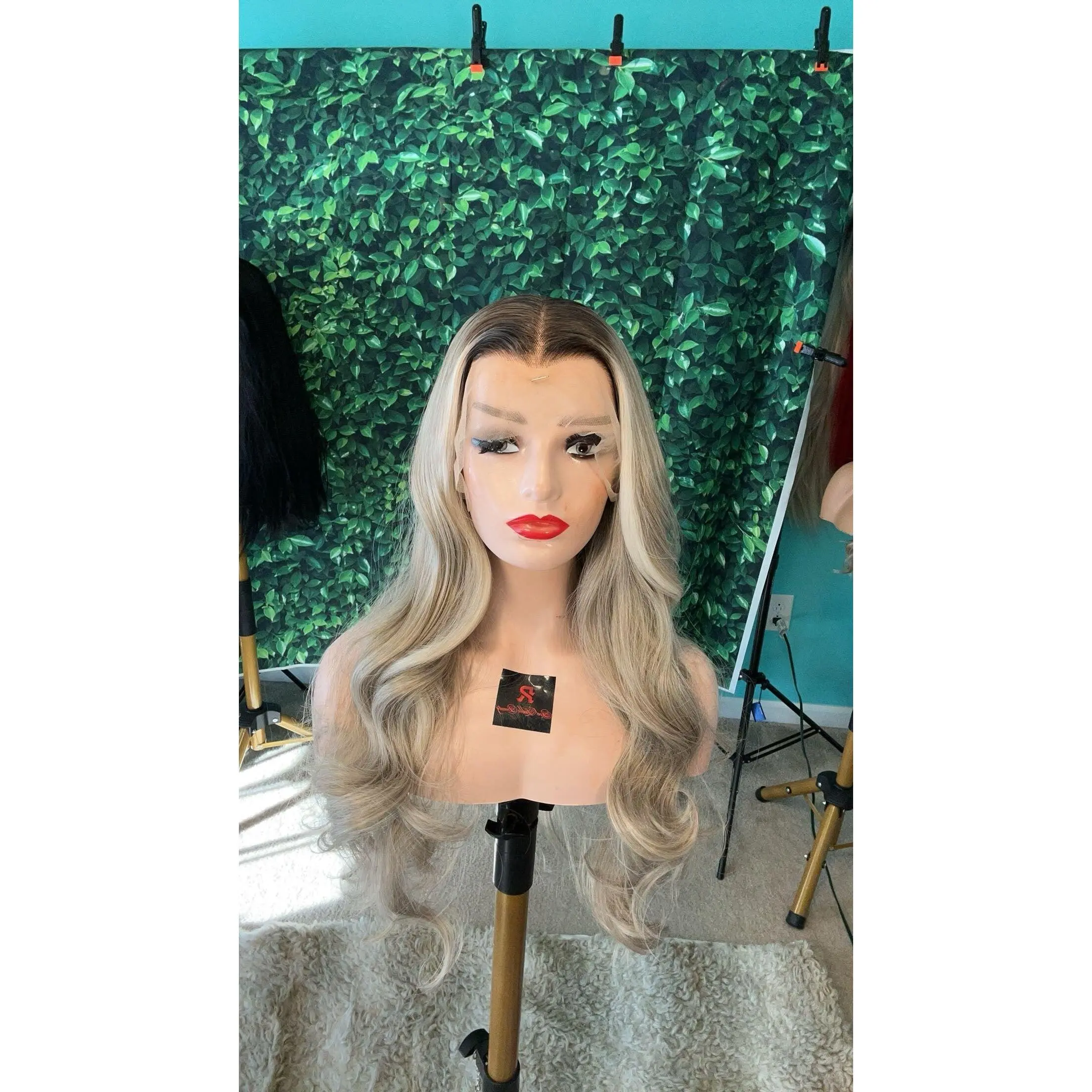 Allison 13x4 pre-plucked synthetic lace wig