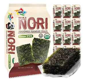 KIMNORI Organic Korean BBQ Seaweed Snacks | 12-Pack Crispy Roasted Sheets | Gluten-Free & Non-GMO Healthy Snack