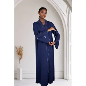 Ayesha's Pearl Abaya | Blue - Versatile Outfit for Everyday Wear