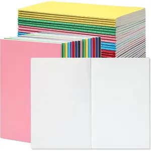 48 Pack A5 Blank Journal Notebooks in Bulk, Colorful Soft Cover Unlined Paper for  Student Traveler Drawing Writing Take Notes and Plan, 8.3x5.5 Inches, 80 GSM, 60 Pages/30 Sheets