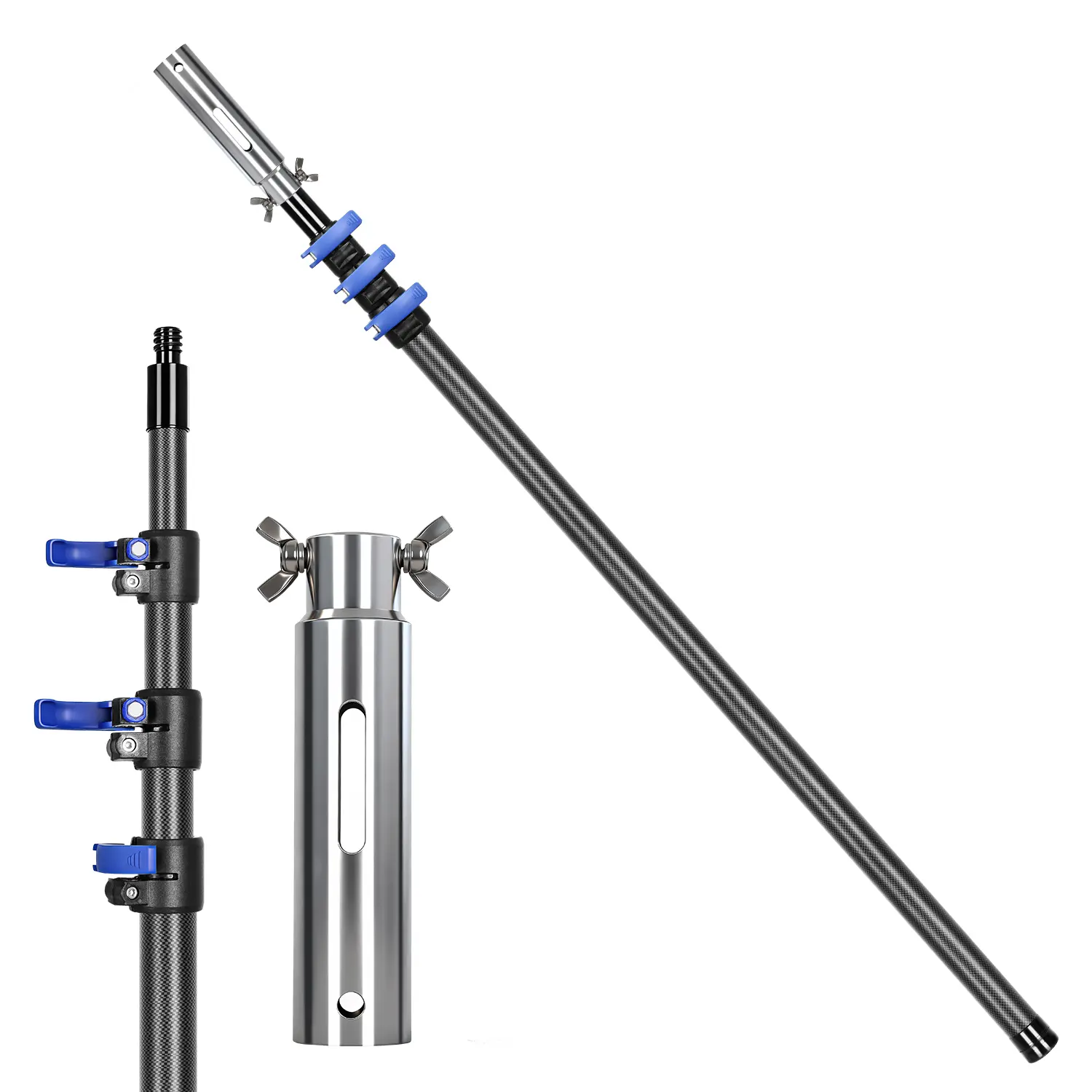 【Tiktokshopsummersale】DOBEN Carbon Fiber Pool Pole,16FT Heavy Duty Telescopic Pool Pole,Universal Extension Pole for Nets,Skimmers,Brushes,Pool Vcacuums,Also Suitable for Above Ground Pools,Making It An Essential Tool for Your Pool Cleaning