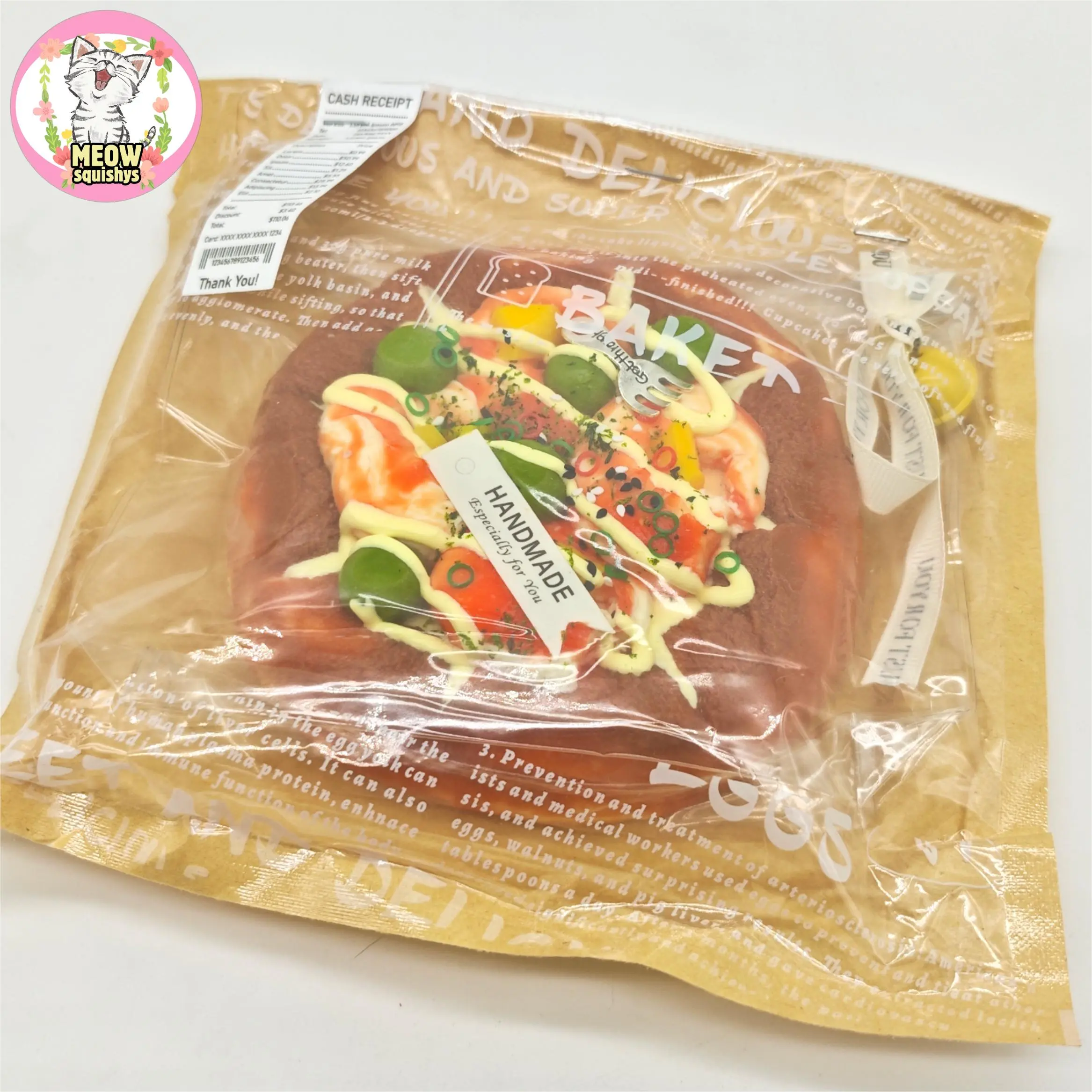 handmade shrimp pea pizza squishy toys