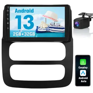 9" Android 13 Car Stereo for Dodge RAM 2002-2005 touch screen has Android Auto Wireless Carplay, Bluetooth WIFI supports GPS Navigation
