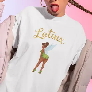 Souki Pop Graphic Tee: Latinx - Bold Green Fairy Design, Ultra-Soft Cotton, Unisex Fit, Perfect for Festival & Brunch Outfits