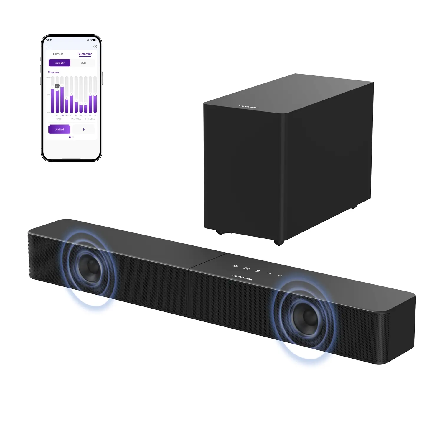 ULTIMEA Poseidon R3T 2.1 Soundbar  with Wireless Subwoofer, 240W Peak Power, Subwoofer, HDMI ARC, Bluetooth & App Control – 2026 New Version Home Theater System for Powerful Surround Sound Experience#SummerVibes