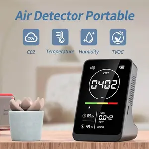 WiFi Smart 12-In-1 Air Quality Monitor, Indoor Co2 Detector, Multi-Functional Gas Sensor, Home Office School Use, Universal Application