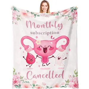 Gifts for Women, Get Well Recovery Gifts, Get Well Soon Gifts for Women, Monthly Subscription Cancelled Blanket (Pink, 50" X 60")
