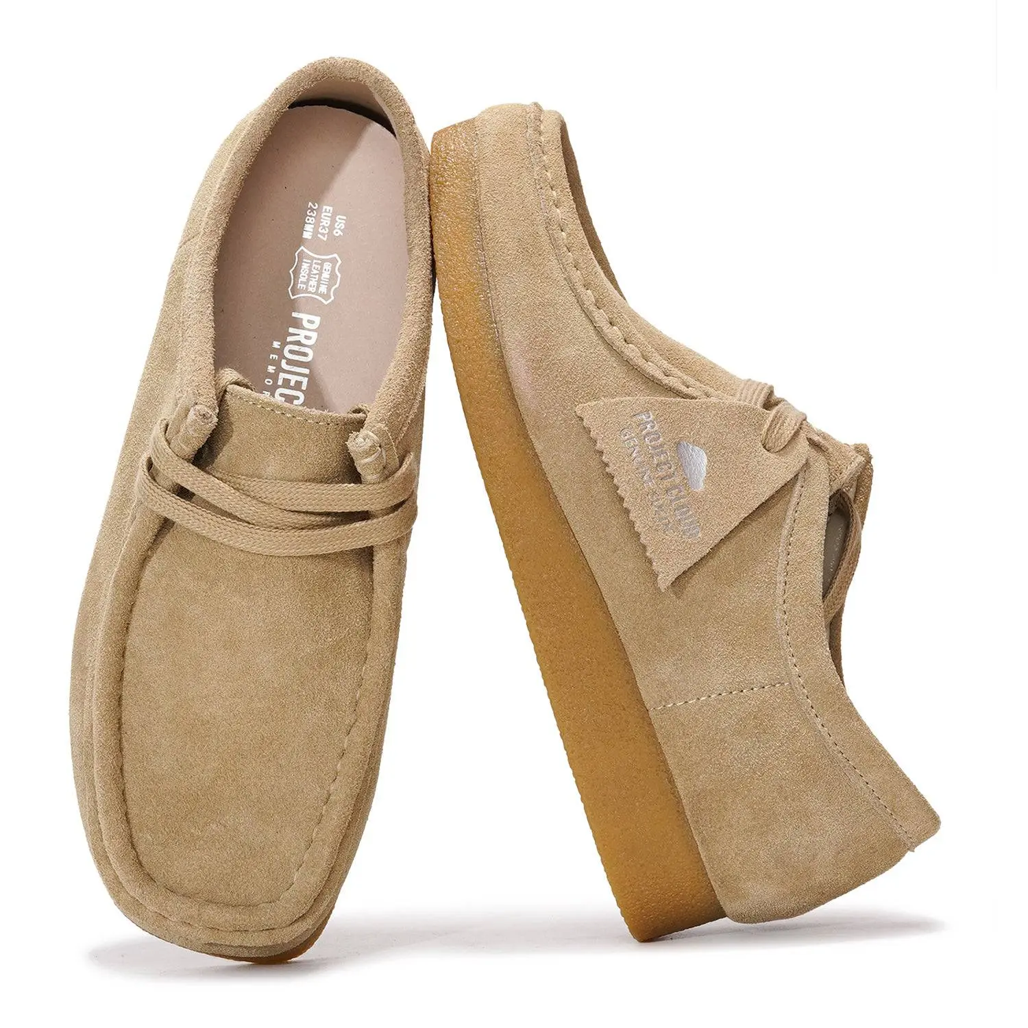 Project Cloud Women's | Oxford Shoes for Women | Genuine Leather | Memory Foam | Lightweight | Non-Slip - Wally