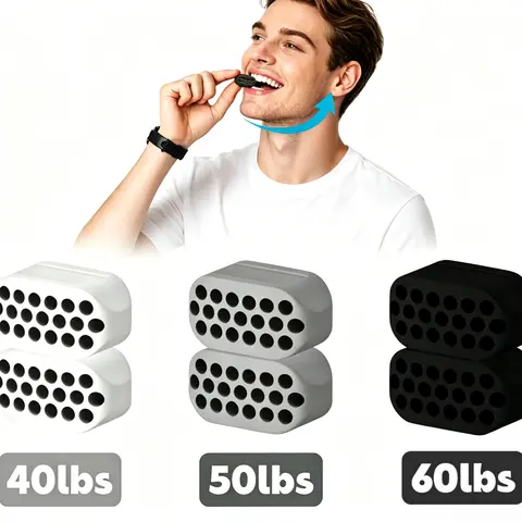Unisex Jaw Exerciser - Compact Shape, Functional Jawline Shaper with 3 Resistance Levels (6-Pack) - Sports & Outdoor Boxing Martial Arts Leisure Equipment