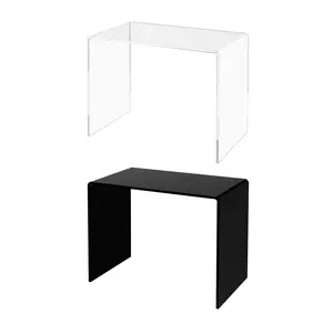 Acrylic Riser Display Stand 11" Wide x 4.5" Deep Merchandising Showcase Pedestal One Piece Bench Retail Stores and Boutiques Throne Counter Small Figurines and Products Platform by 321 Plastics