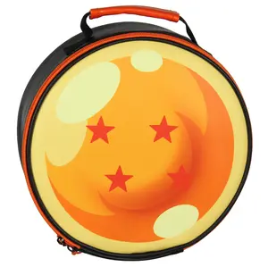 Dragon Ball Z Lunch Box Zip Around Dragon Ball Insulated Circle Lunch Bag Tote For Hot and Cold Food, Drinks, and Snacks 10"