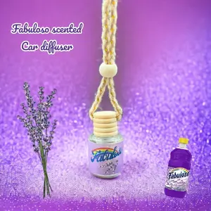 Fabuloso Scented Car Diffuser - Lavender & Purple Fragrance in Glass Bottles with Natural Ingredients