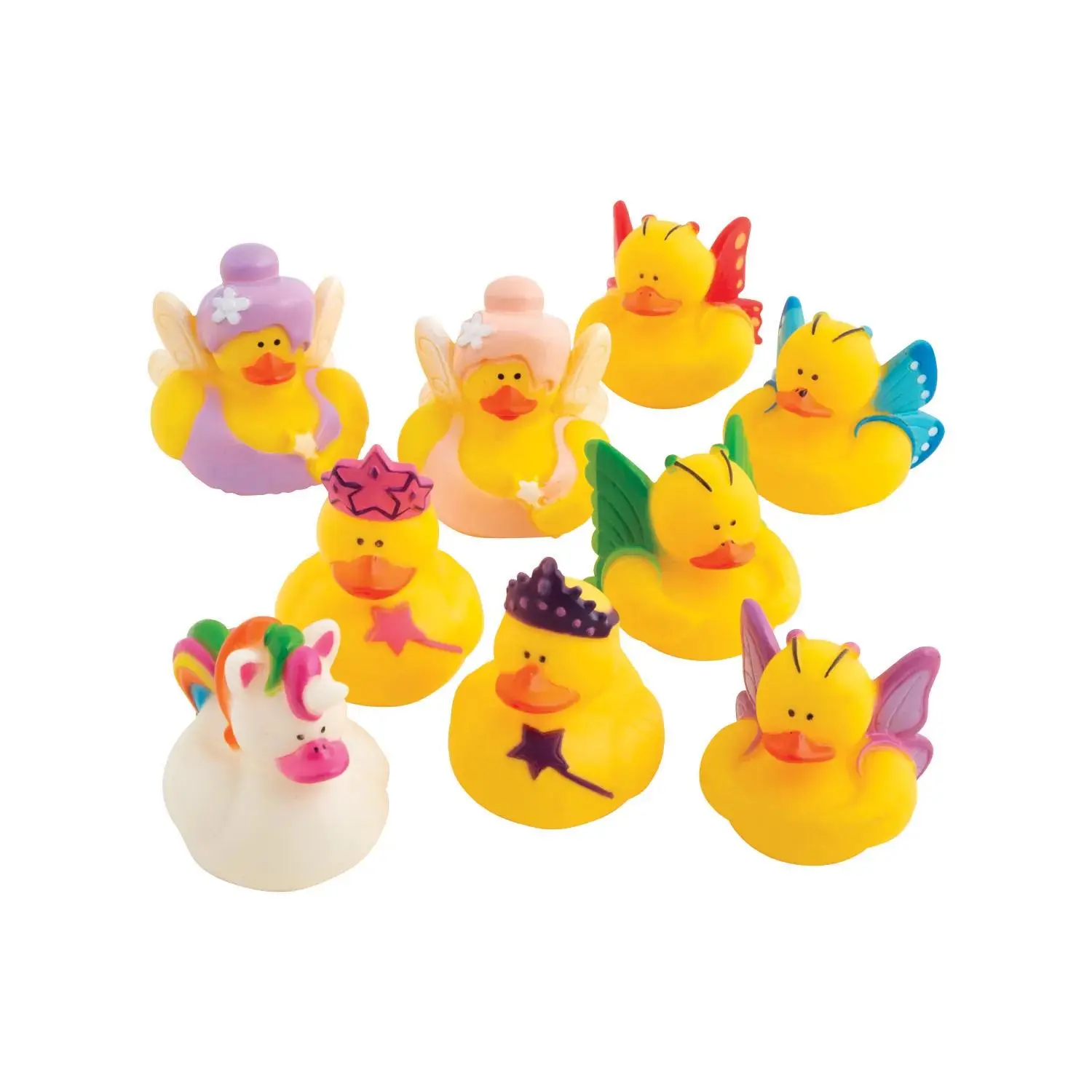 2" - 2 1/4" Bulk 48 Pc. Cute Vinyl Rubber Ducks Assortment