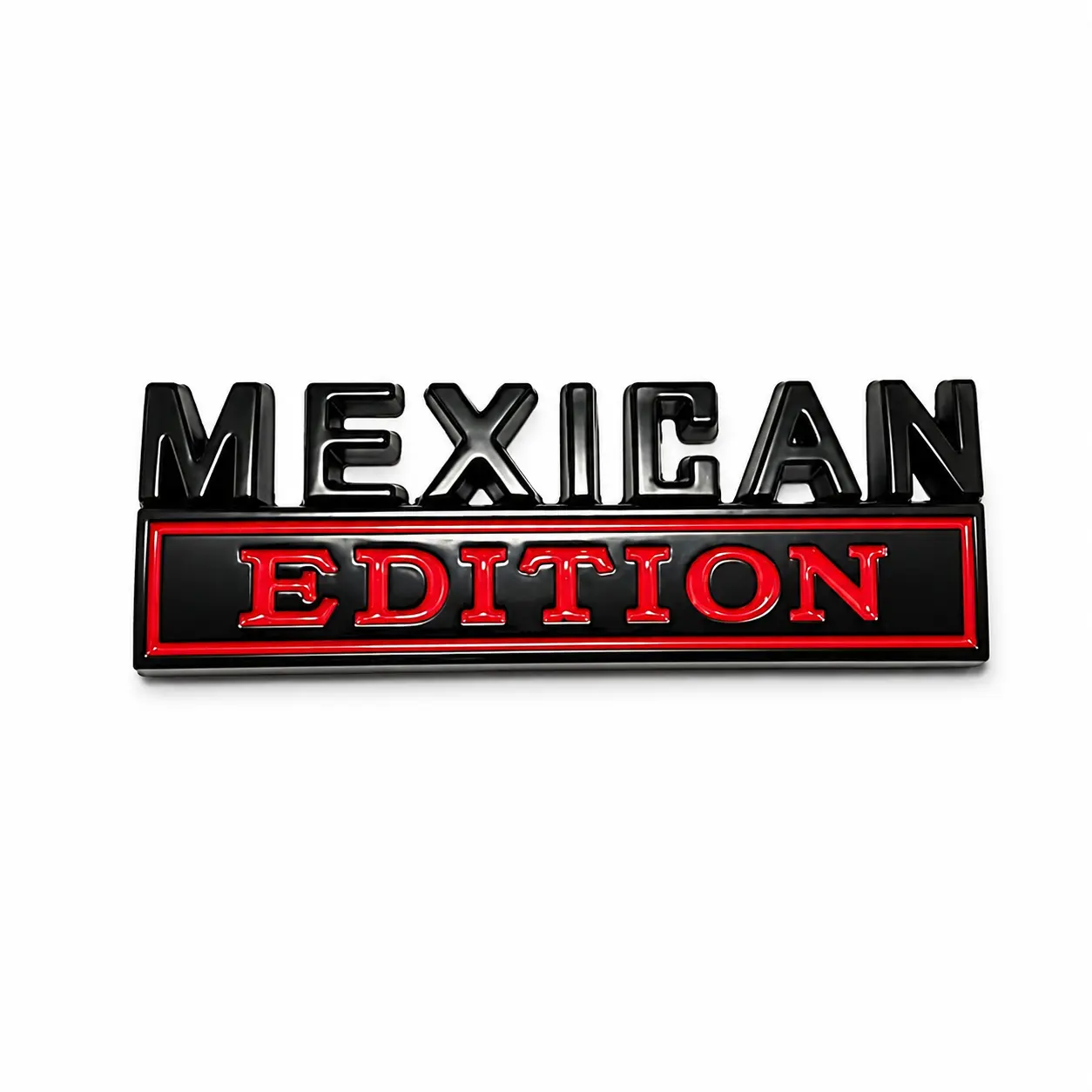 Mexican Edition 3D Metal Car Emblem, Bold Look Raised Letters Badge Sticker, Easy Install Vehicle Accessory for Customization, Cars/SUVs/Trucks Exterior Fender Side Decal, Truck Accessories, Decals For Truck