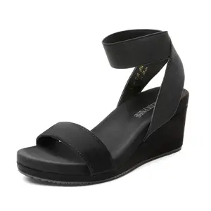 DREAM PAIRS Women's Ankle Strap Platform Wedge Sandals - Rubber-Soled Women's Footwear Shoe,summervibes