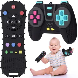 Baby Teething Toys Remote Toy, BPA Free, Silicone Remote Control and Game Controller Teethers for Toddlers, Infants, Boys, Girls, Baby's Christmas Gift