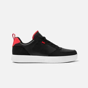 Atoms x MKBHD Model 251 Low-Top Red & Black – Sustainable Limited Edition Everyday Comfort Sneakers, Leather, Walking Shoes
