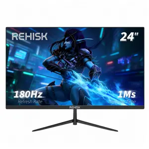 24" 180Hz Gaming Monitor – FHD 1080P IPS Display,1ms Response,AMD FreeSync,Built-in Speakers,100% sRGB,VESA,Borderless Design for Multi-Monitor Setup