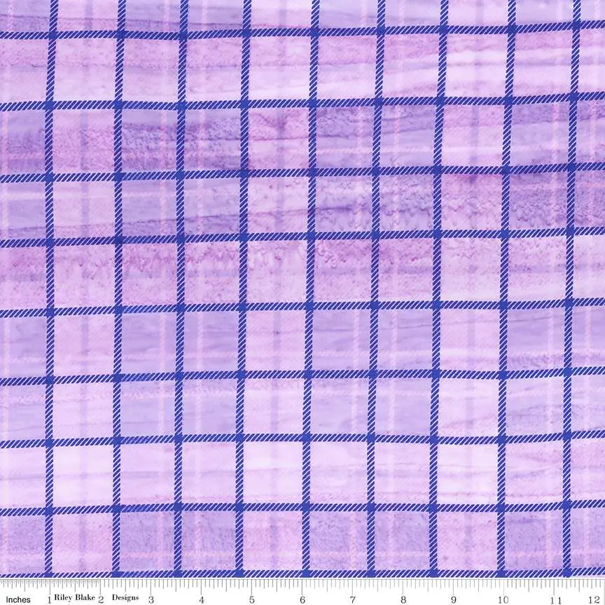 Fabric Riley Blake Amethyst Plaid Touch of Celtic Expressions Batiks by the Quarter Yard BT23261-171