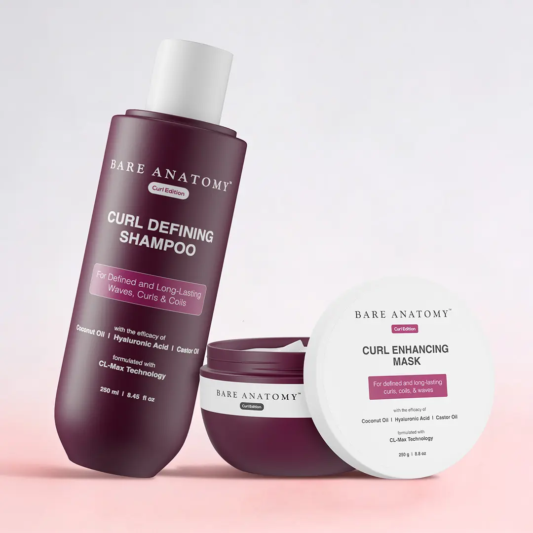 Curl Defining Shampoo (250ml) + Curl Enhancing Hair Mask (250gm) with Coconut Oil & Hyaluronic Acid