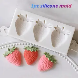 Sanlian Strawberry Silicone Mold, used for resin and candle making molds, for handmade candles, resin crafts, soap, jewelry casting, decoration, exclusively for handicraft enthusiasts, handmade decoration, Handcraft