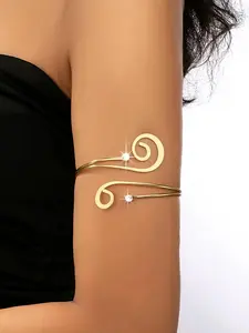 Women's Elegant Fashion Arm Cuff, Fashion Jewelry for Party, Daily Clothing Decor, Trendy All-match & Exquisite Jewelry for Birthday Gift, Wavy Cuff Bangle, Elegant Minimalist Bangle, Cuff Bracelet