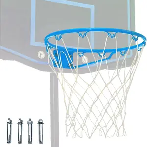 Rim Replacement for 14/16Ft Trampoline,  Hoop Wall Mount,  Ring with 2pcs Connect Hooks Indoor Outdoor, Part #   14 (Blue) Wall Mounted Heavy Duty  Rim   hoop foam  durable   rim basketball